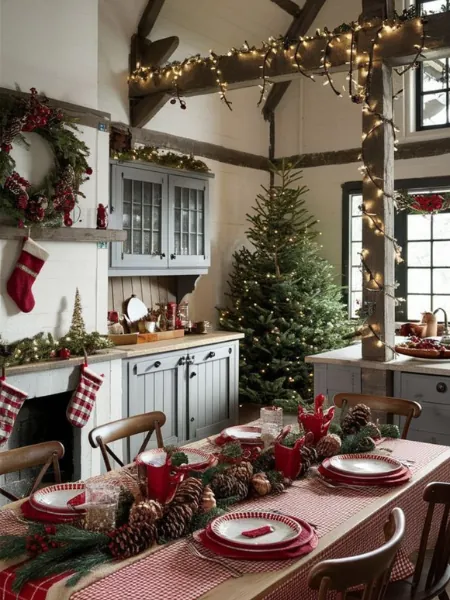 Holiday Themed Dining and Kitchen Decor